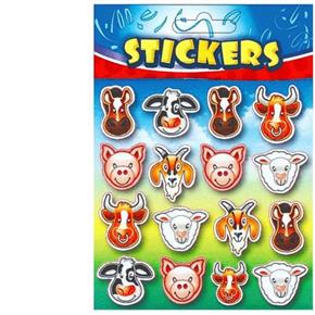 Farm Face Stickers 12x11.5cm